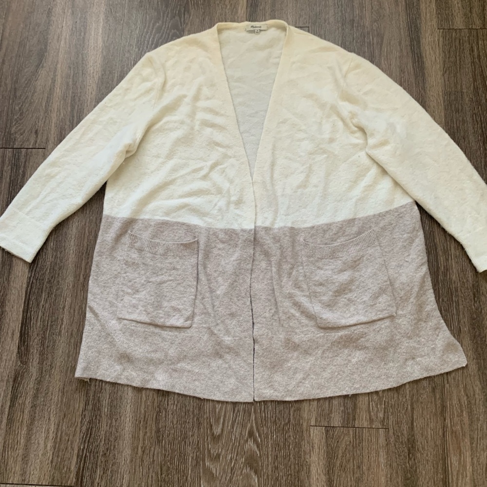 Madewell Two-Tone Cardigan Sweater 2XL